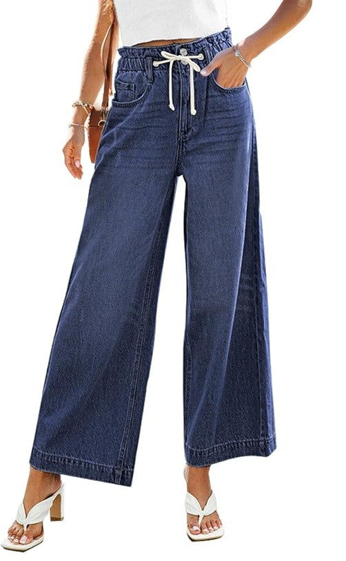 Stretch Wide Leg Jeans - 43% Off